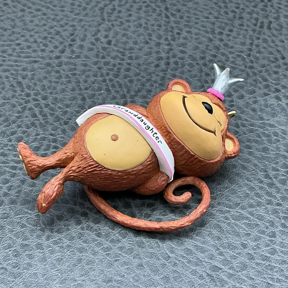 Hallmark Keepsake Granddaughters Rule Monkey Christmas Ornament 2009 Brown W Box